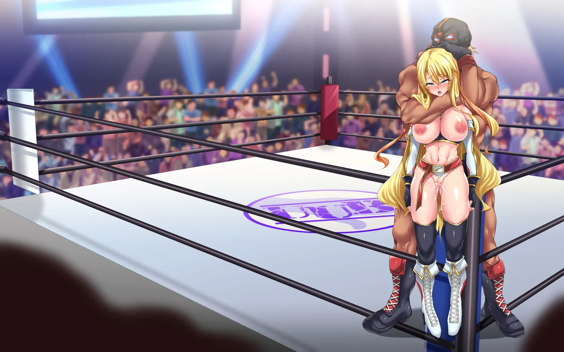 Kanzen Haiboku -WrestleDown- Muhai No Bijyo Wrestler Ga Wana Ni Hamari Ring-Jou De Youshanaku Nando Mo Okasareru!! | 완전 패배 -WrestleDown- 무패의 미녀 레슬러가 덫에 빠져 링 위에서 몇 번이고 무참히 범해진다!!